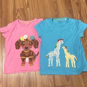 2 Mini Boden Appliqué t-shirts